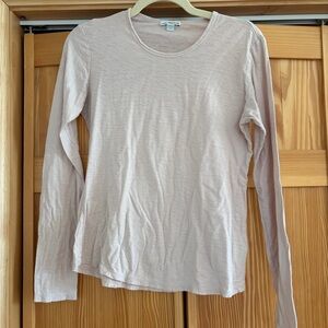 James Perse Light Pink Long Sleeve Top